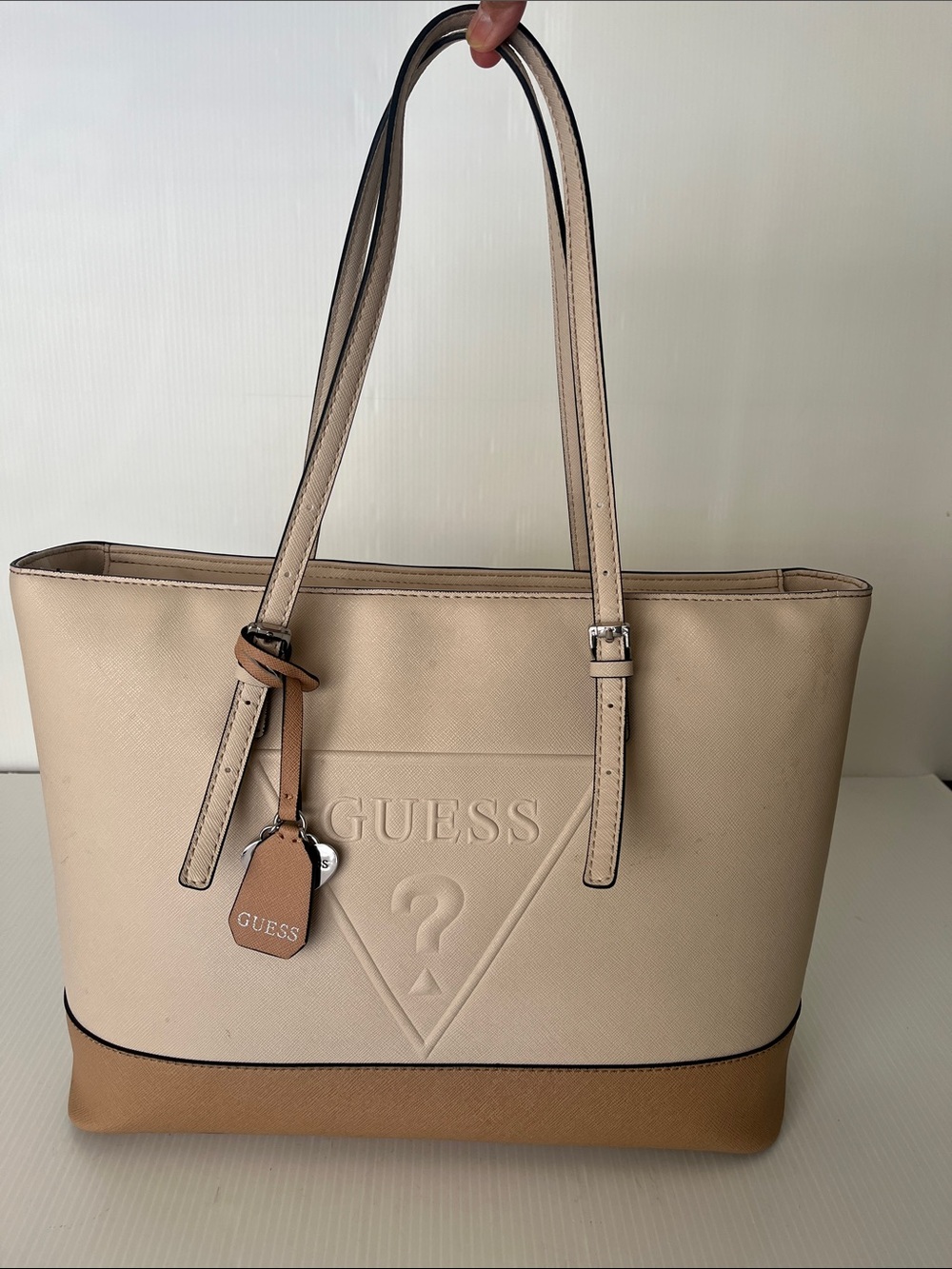 Guess Tow-tone Faux Leather Tote Bag